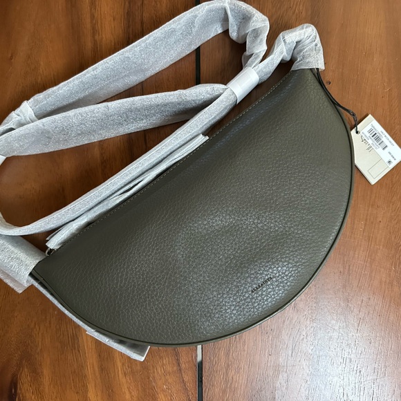 ALL SAINTS / Half Moon Leather Crossbody Bag - Picture 9 of 12